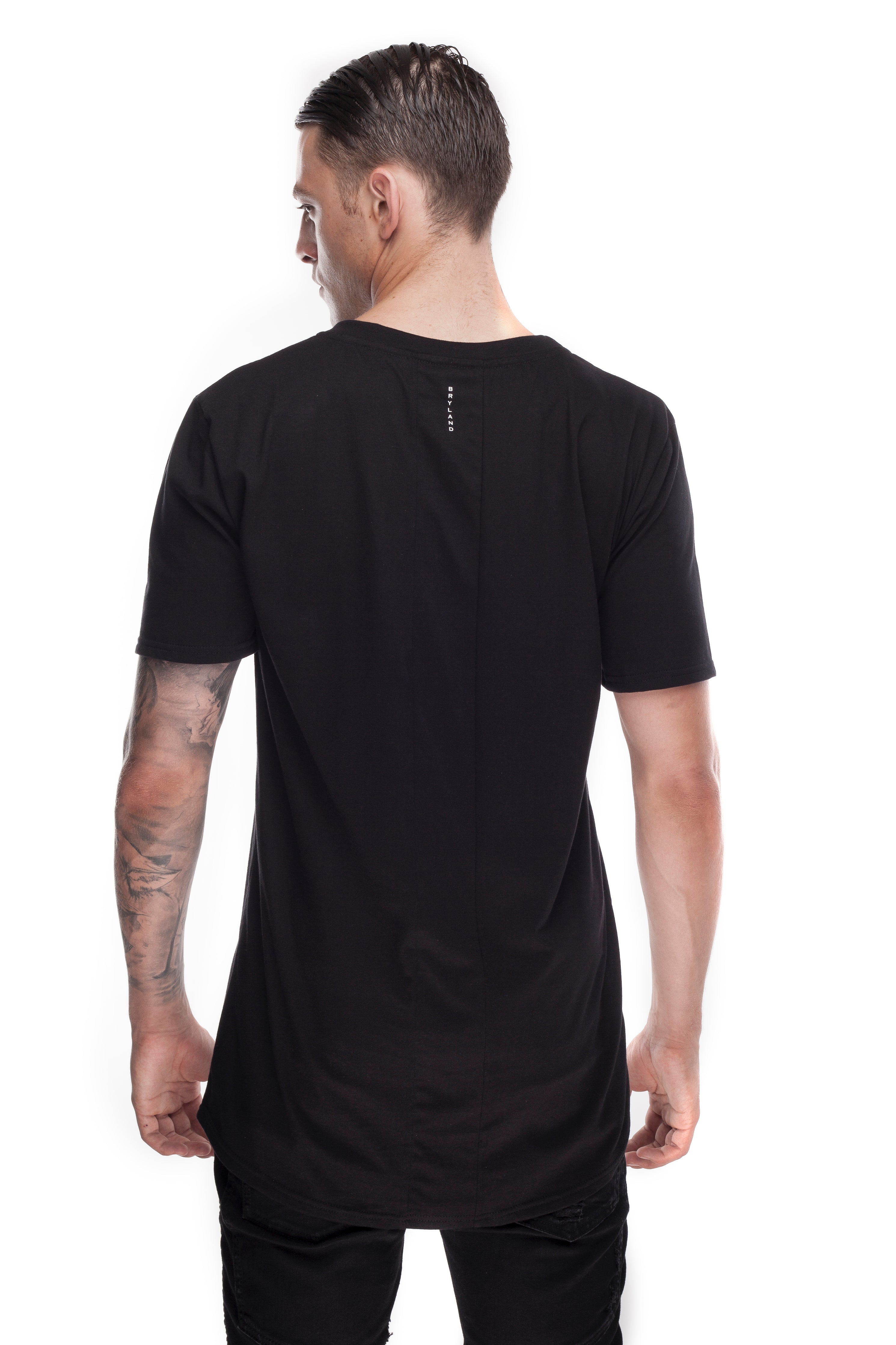 SCOOPED T-SHIRT BLACK