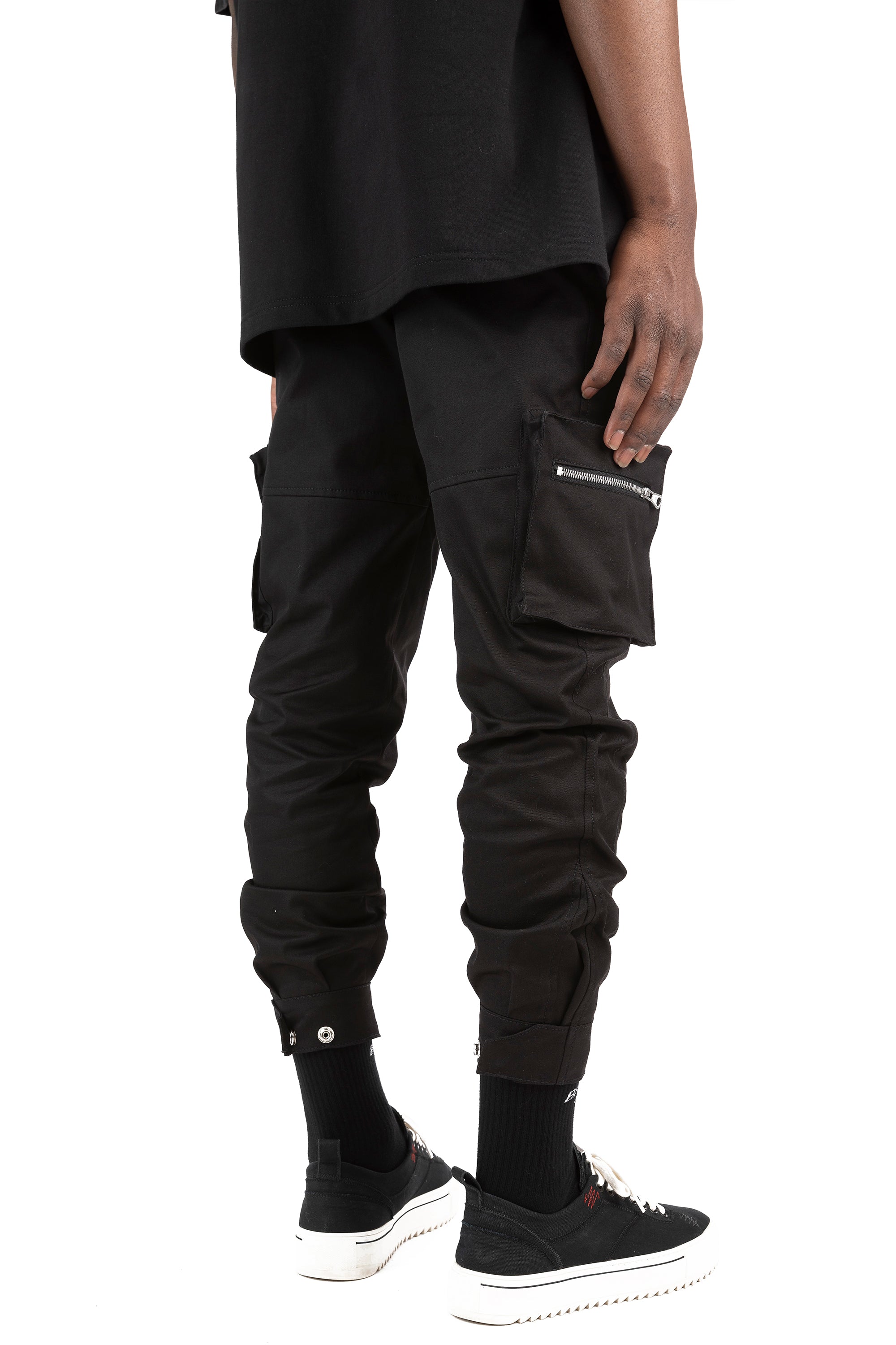 MILITARY COTTON PANTS - BLACK