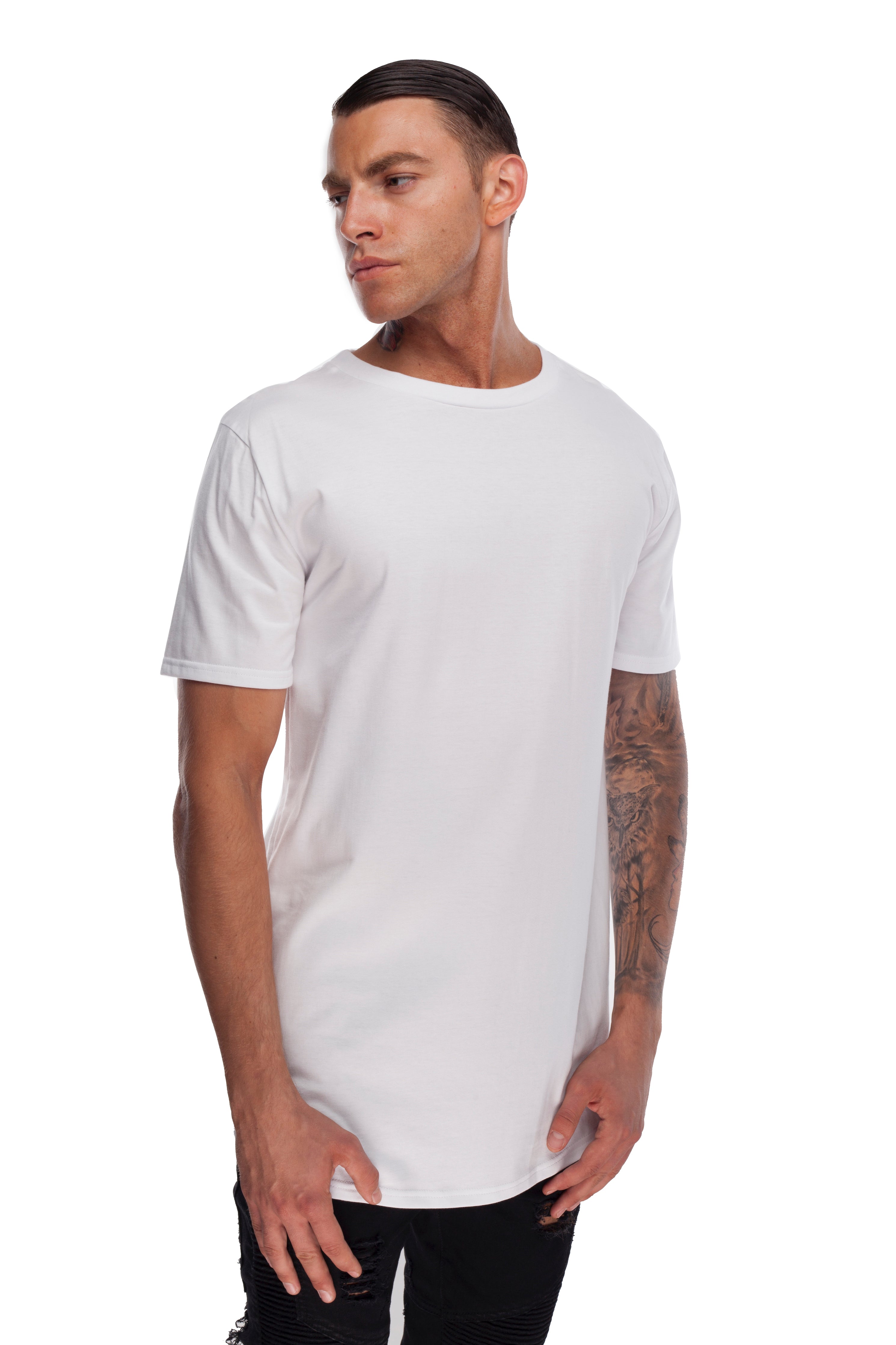 SCOOPED T-SHIRT WHITE