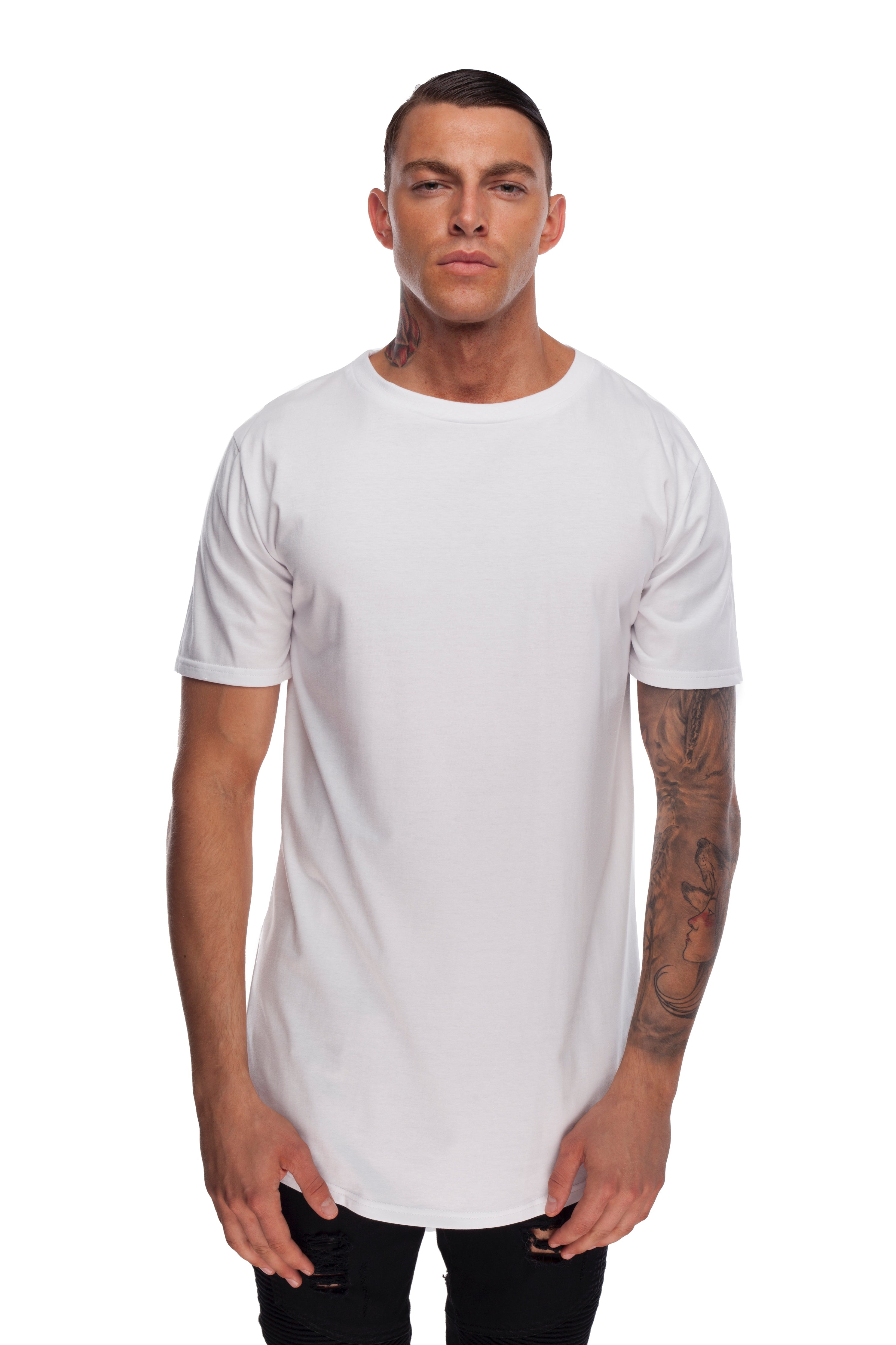 SCOOPED T-SHIRT WHITE