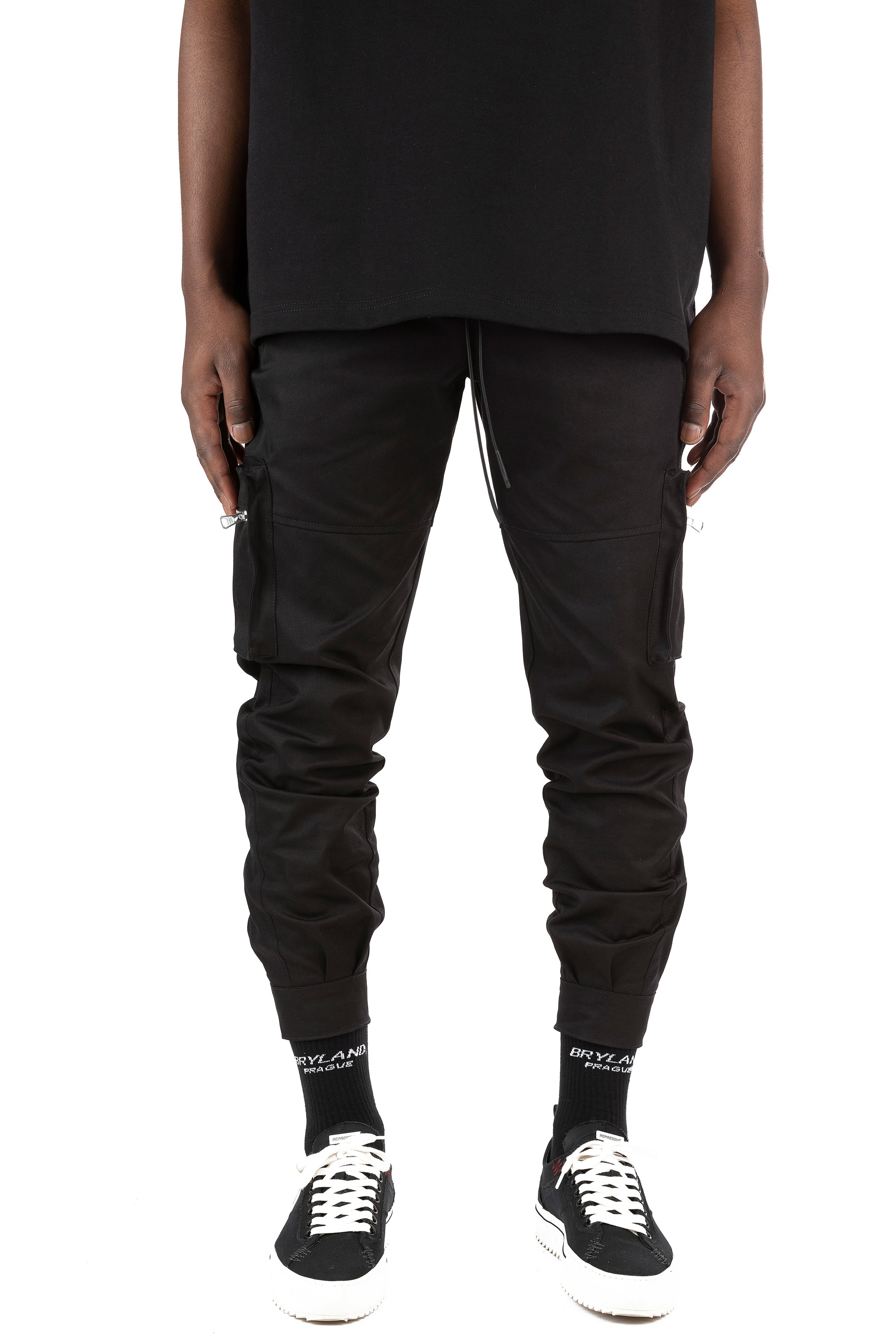 MILITARY COTTON PANTS - BLACK