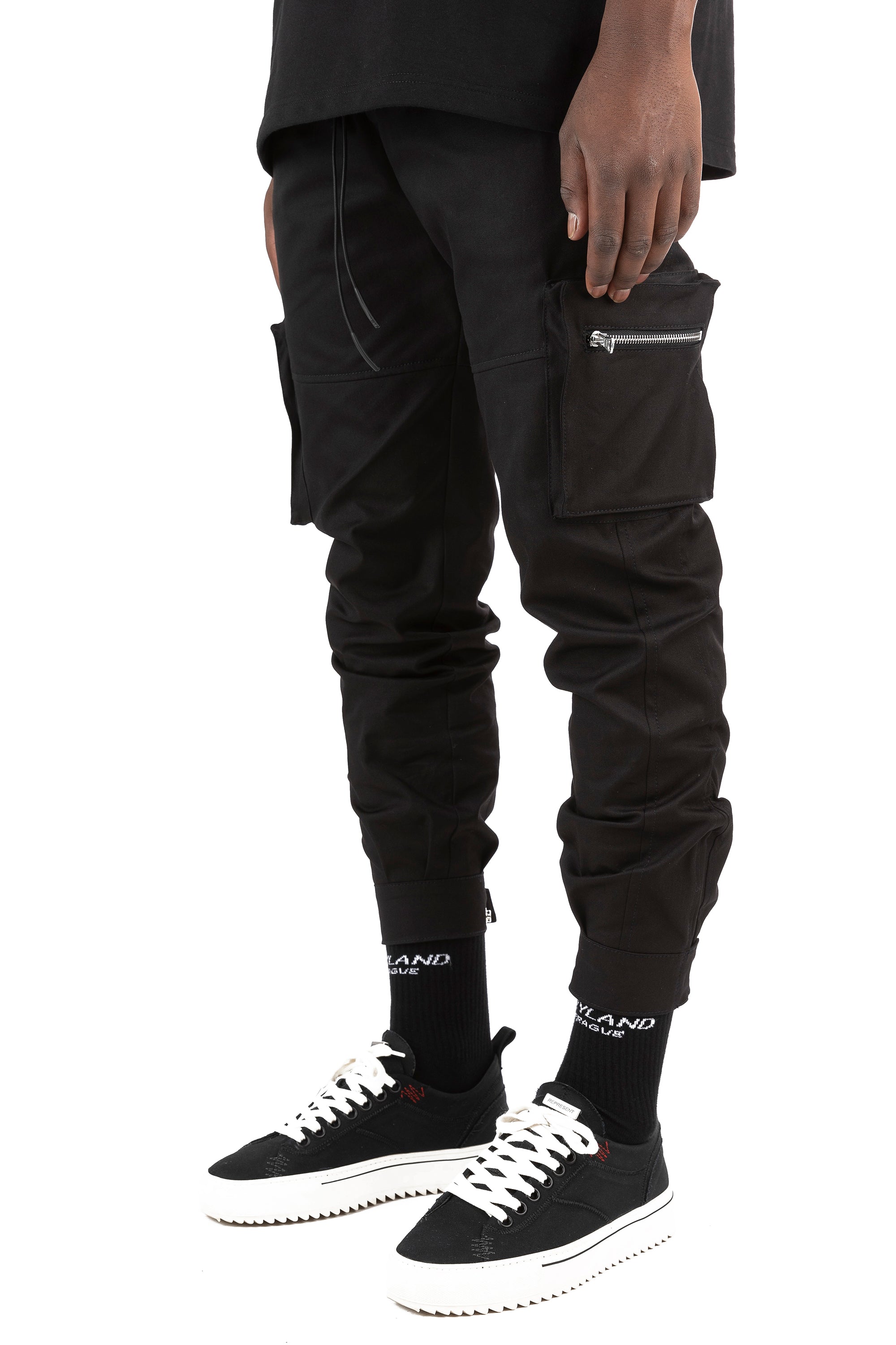 MILITARY COTTON PANTS - BLACK