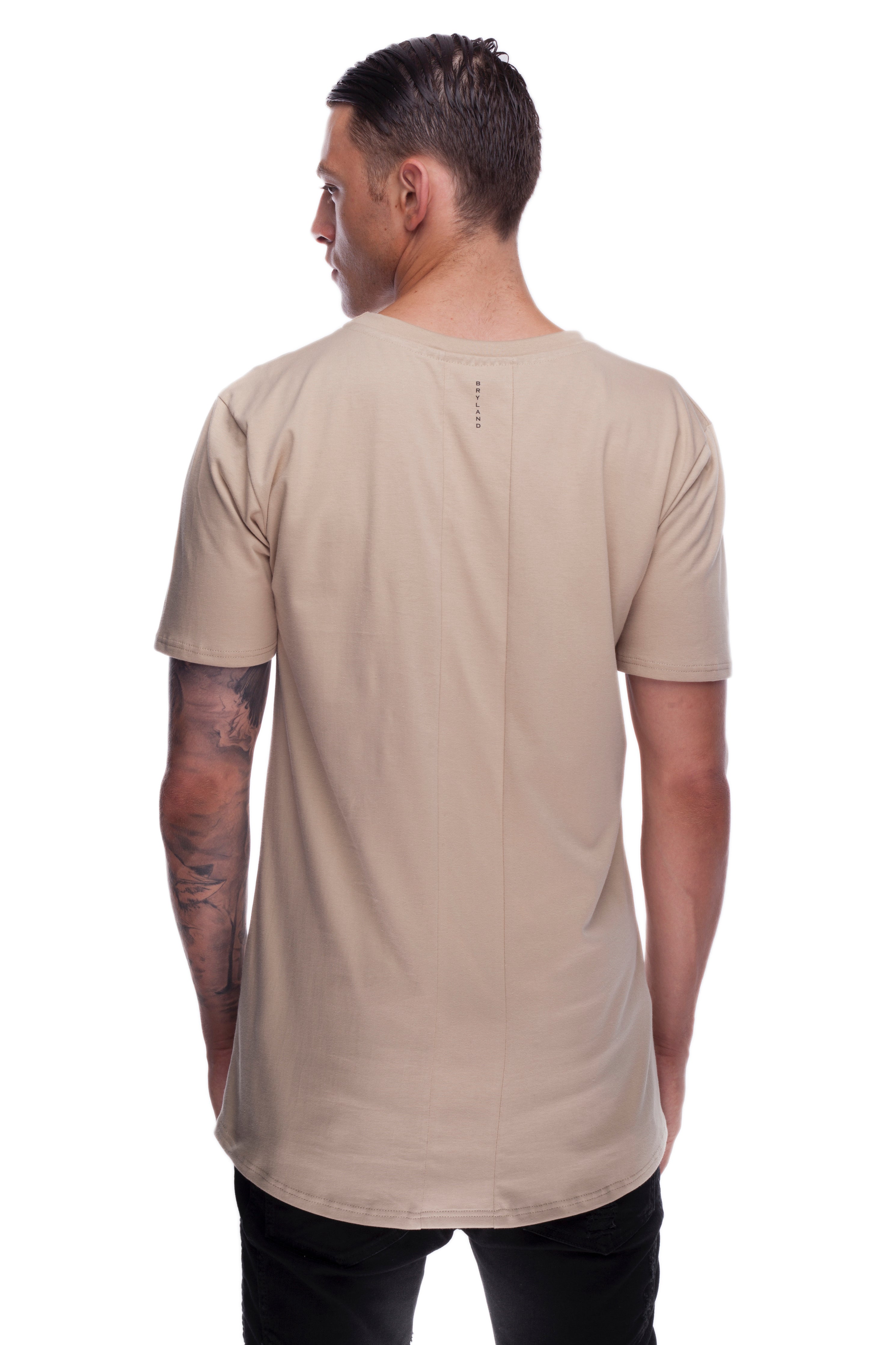 SCOOPED T-SHIRT BEIGE